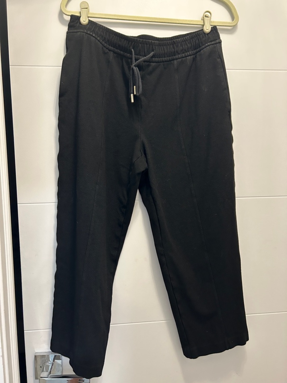 Ann Taylor Black Womens Pants with Drawstring - Large Petite